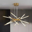 GobekUsa Gold LED Ceiling Chandelier for Living Room Bedroom Kitchen - Dimmable Pendant Light