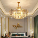GobekUsa Crystal Ceiling Chandelier: Modern Stainless Steel Lustre Lighting for Home Decor