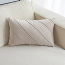 GobekUsa Hand Pleat Embroidered Cushions 30x50/45x45cm Beige Pink Nordic Style Pillowcase