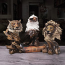 GobekUsa Animal Statue Collection: Eagle Wolf Lion Tiger Horse Desktop Artwork Decoration & Gift