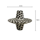 GobekUsa Black White Dots Ceramic Vase Geometric Abstraction Handicraft Floral Accessories
