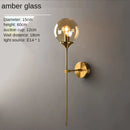 GobekUsa Glass Ball Sconce Light for Bedroom Living Room