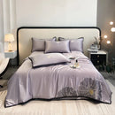 GobekUsa Luxe Flower Embroidered Cool Quilt Set - Lightweight, Silky, High-End Comfort