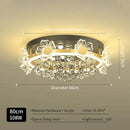 GobekUsa Elegant Butterfly Flower Crystal Ceiling Lamp for Romantic Home Decor