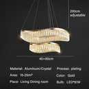 GobekUsa Crystal Chandelier Luxury LED Lighting for Living Dining Kitchen Bedroom