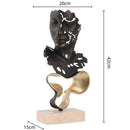 GobekUsa Geometric Abstract Face Metal Statue Figurine Home Decoration