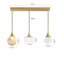 GobekUsa Clear Glass LED Pendant Light: Modern Copper Hanging Lamp for Home Indoor Decor