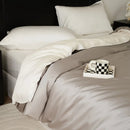 GobekUsa Double Layer Satin Queen Duvet Set Smooth & Cool Luxury Quilt Cover Pillowcases