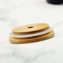 GobekUsa Bamboo Lid for Glass Cup with Straw Hole - Durable Drinkware Accessory