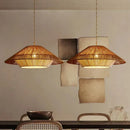 GobekUsa Hemp Rope Rattan Weave LED Chandelier for Home Decor and Lighting