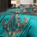 GobekUsa 1200TC Jacquard Bedding Set: Queen King Size Linens, Comforter Cover, Sheet, Pillowcase