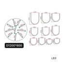 GobekUsa LED U Shape Chandelier Pendant Lamp Dimmable Ceiling Light