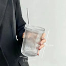 GobekUsa Glass Straw Cup - Elegant Japanese Style Milk Coffee Tea Wedding Gift