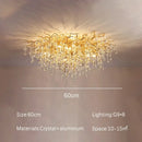 GobekUsa Crystal Branch Chandelier | Indoor Luxury Gloss Light for Living & Dining Room