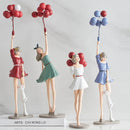 GobekUsa Balloon Girls Resin Home Decor Ornaments