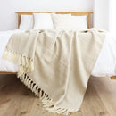 GobekUsa Geometric Knitted Blanket - Soft and Cozy Classic Decor for Home and Hotel Use