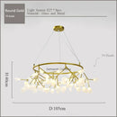 2024 GobekUsa Nordic Firefly LED Chandelier - Ideal for Living Room, Bedroom, Dining Room
