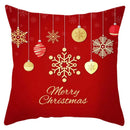 GobekUsa Christmas Santa Claus Snowflake Pillow Cover 18x18inch