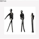 GobekUsa Gold Plated Figure Sculpture Set | Abstract Desk Decoration | Character Statue