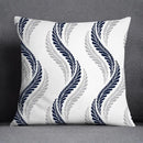 GobekUsa Blue Geometric Floral Design Pillowcase - Modern Home Decor Cushion Cover