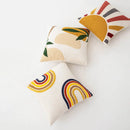 GobekUsa Abstract Embroidery Cushion Cover 45*45 Soft Velvet Pillowcase for Sofa Home