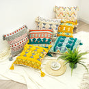 GobekUsa Bohemian Floral Throw Pillow Cover with Tassels