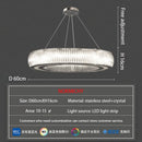 GobekUsa Crystal LED Ceiling Pendant Chandelier for Modern Luxury Living Room Décor