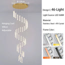 GobekUsa Large Crystal Luxury Chandelier for Living Room Dining Hall Stair Suspension