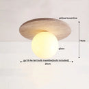 GobekUsa LED Wood Ceiling Light: Natural Yellow Travertine, Modern Nordic Design