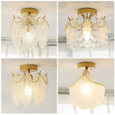 GobekUsa Glass Shade Ceiling Light - Modern Minimalist Balcony Decor
