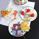 GobekUsa Bone Snack Plate Set - Small Melamine Dish for Sweets, Cakes, and Treats