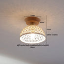 GobekUsa Copper Wood LED Ceiling Lamp Ceramic Modern Ceiling Lights for Home Decor