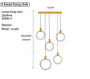 GobekUsa LED Wooden Staircase Chandelier Ceiling Lights - Modern Hanging Pendant Lamps