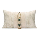 GobekUsa Embossed Floral Cushion Cover European Style Champagne Throw Pillow Case