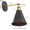 GobekUsa Gold Industrial LED Wall Lamp for Loft Stair, Coffee Bar, Bedroom