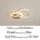 GobekUsa LED Round Ceiling Chandelier for Modern Living Room, Bedroom, Restaurant - Circle Rings Lighting Fixture