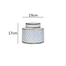 GobekUsa Chinese Retro Ceramics Golden Vase with Cover for Home Décor and Organization
