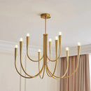 GobekUsa Gold Chandelier: Modern Nordic Metal LED Lighting for Living Room, Kitchen, and Restaurant