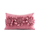 GobekUsa 3D Velvet Flower Pillow Covers in Yellow Beige 45x45cm