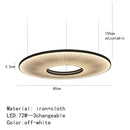 GobekUsa Dix Heures Round Fabric LED Pendant Light for Parlor, Hotel, and Dining Room
