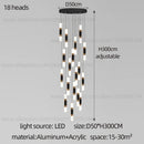 GobekUsa LED Staircase Chandelier: Modern Duplex Home Lighting for Architectural Decoration