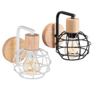 GobekUsa Industrial Wire Cage Wall Sconce E27 Rustic Retro Bedside Light Fixture