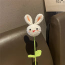 GobekUsa Knitted Sunflower & Rabbit Bouquet: Handmade Crochet DIY Home Decor & Gift