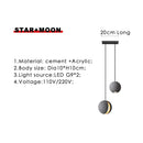 GobekUsa Industrial Cement Pendant Lights - Retro Moon Star Chandelier Fixture