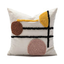 GobekUsa Geometric Waves Tufted Pillow Covers with Embroidered Tassels