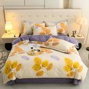 GobekUsa Brushed Cotton Printed Duvet Cover Set - Single/Double Bed Bedclothes