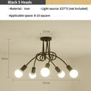 GobekUsa Gold Black Sputnik Chandelier Pendant Light for Living Room Bedroom Farmhouse