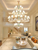 GobekUsa Deluxe Duplex Living Room Chandelier - Elegant Villa & Hotel Pendant Lighting