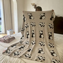 GobekUsa Cute Cartoon Half Flannel Blanket