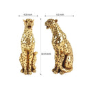 GobekUsa Golden Leopard Cheetah Resin Animal Sculpture Figurine